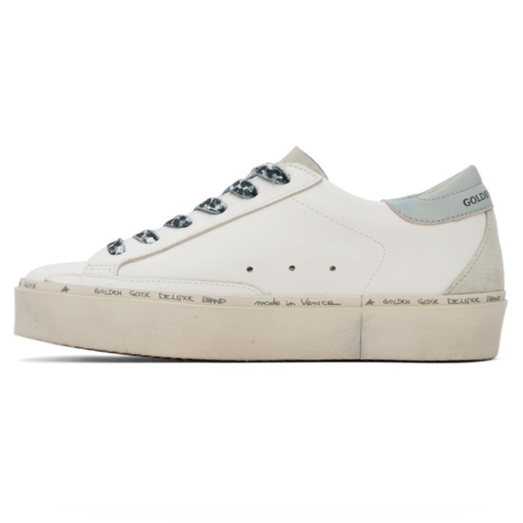 Golden Goose Hi Star Sneaker White, Gray Dawn, Ice, NIB Auth - Picture 8 of 10